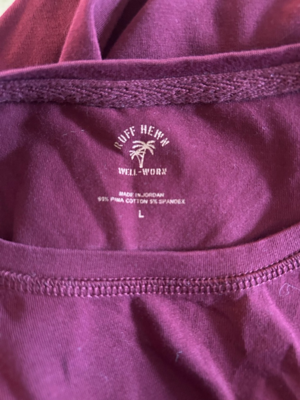 Ruff Hewn Maroon T-Shirt - Size Large - Picture 2 of 6